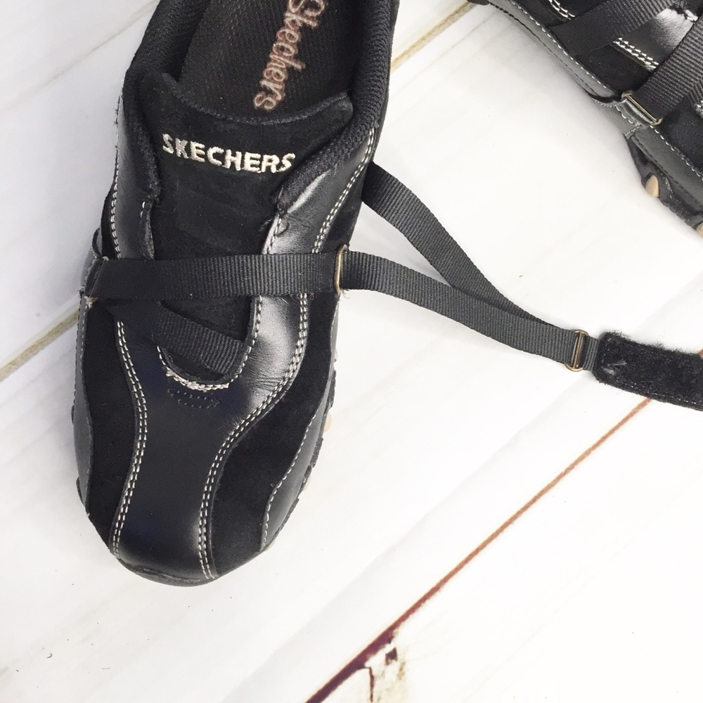 SKECHERS Black Mary Jane Slip On Walking Shoes 7 - Picture 7 of 8
